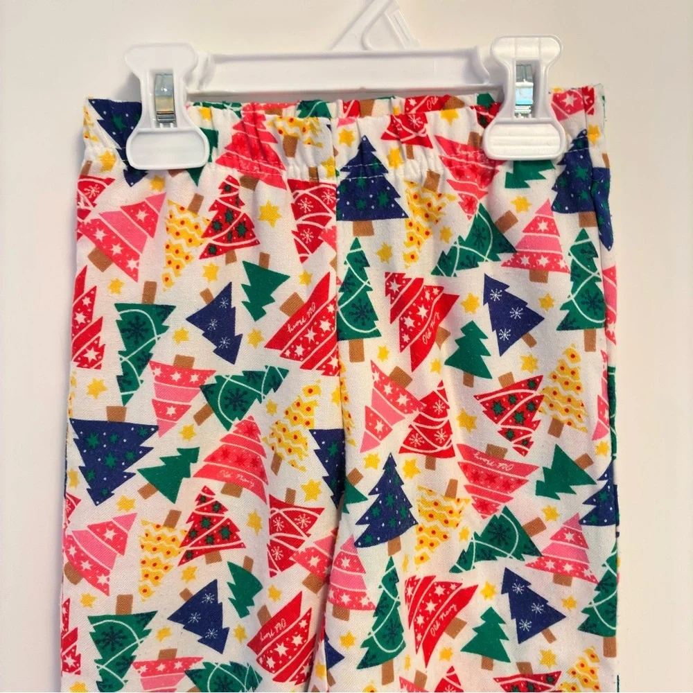 Old Navy Toddler Flannel Pajama Set Christmas Trees Multicolor Size 3T